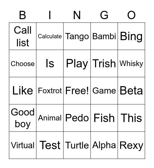 United Way Bingo Card