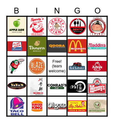 Frantober Bingo Card