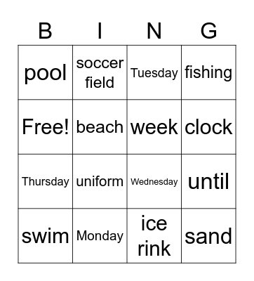 How Long Did I Play? Bingo Card