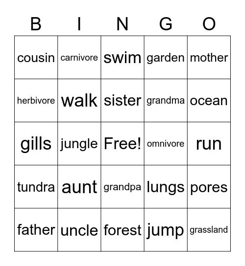 LITSCI Bingo Card