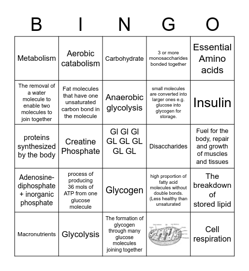 SEHS Topic 3 Energy Systems Bingo Card