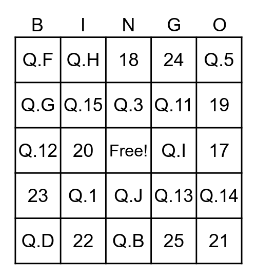Test EMEA Bingo Hunt Bingo Card