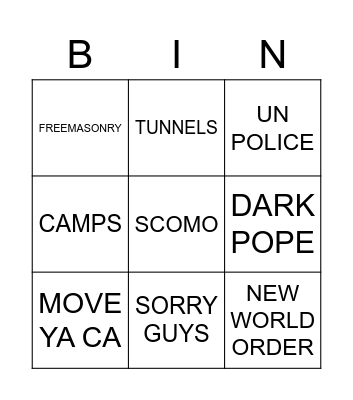 Julz Bingo Card