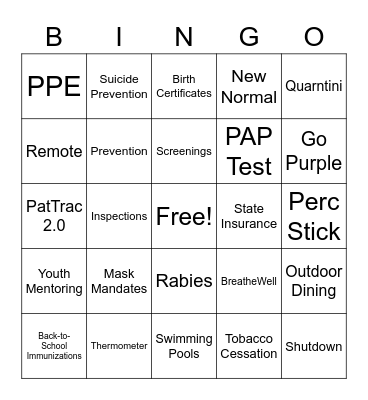 SMCHD BINGO Card