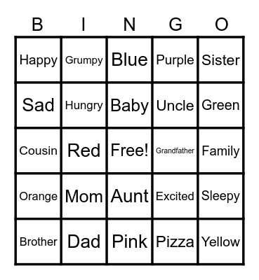 ASL Bingo Card