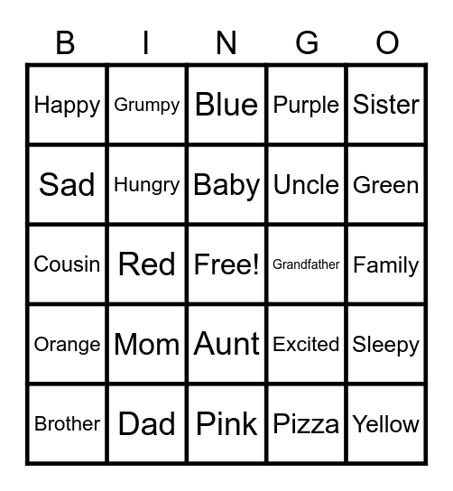 ASL Bingo Card