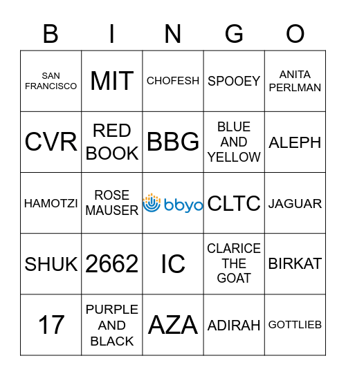 BBYO TERM BINGO Card