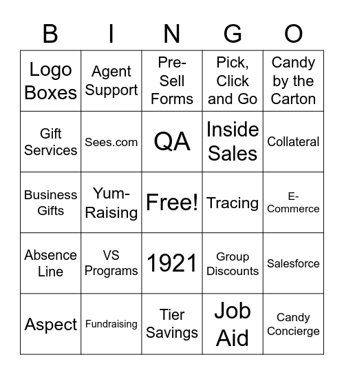 Volume Savings Bingo Card