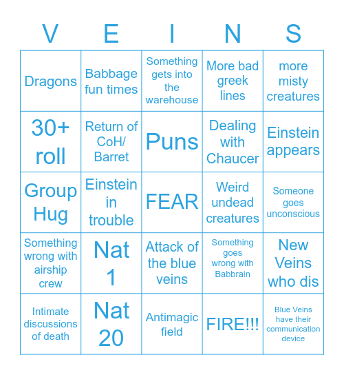 212 Bingo Card