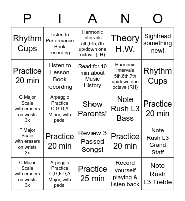 Levi ~ Round 5 Bingo Card