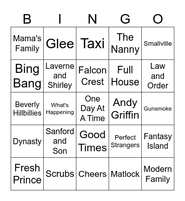 Long Tv Bingo Card