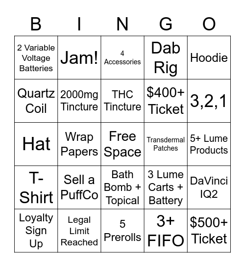 Lume Bingo Card