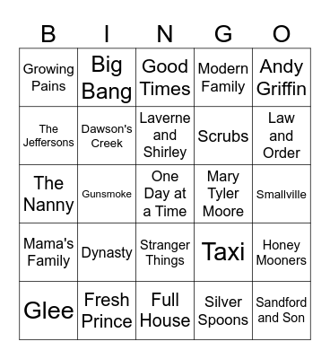 Long Tv Show Bingo New 2026 Bingo Card