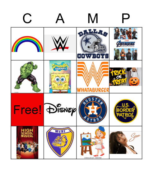 C.A.M.P BINGO Card