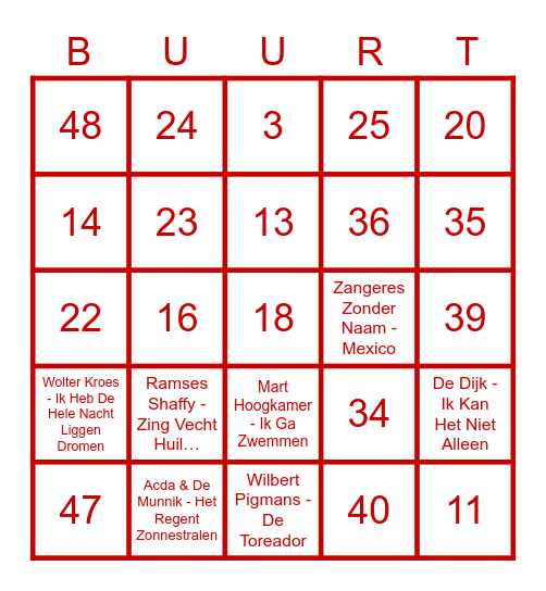 RONDE 3 - NL MEEZINGERS Bingo Card