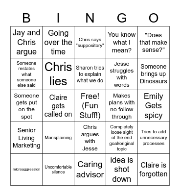 DS Bingo Card
