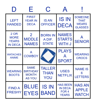 KNOW THE CREW! Bingo Card