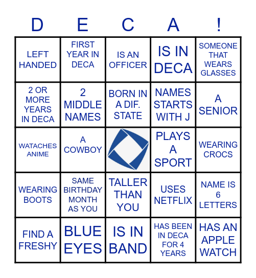 KNOW THE CREW! Bingo Card