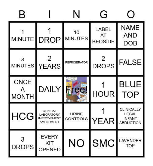 WAIVED TESTING BINGO Card