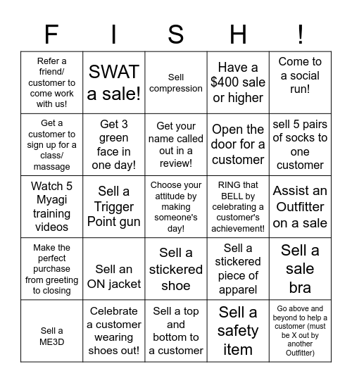 FISH! BINGO Card