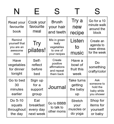 LIFE WITH BABY BINGO Card