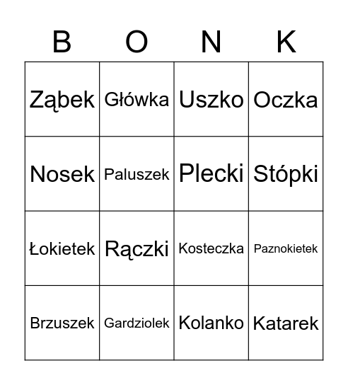 Robercikowe Bingo Card