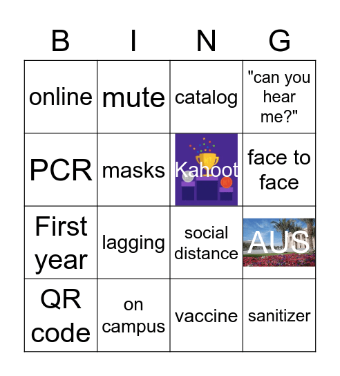 Welcome Back Bingo! Bingo Card