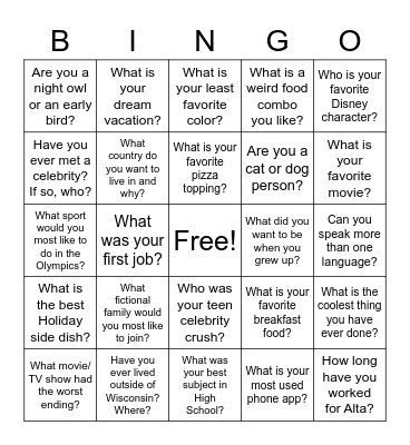 Customer Service Week Bingo! Bingo Card