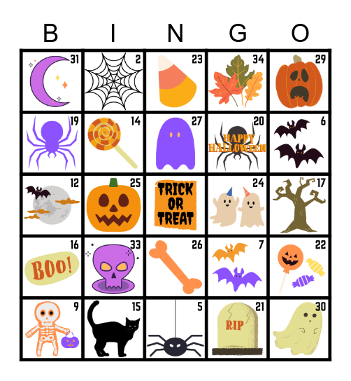 Halloween Drag Queen Bingo Card