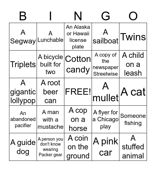 Chi-Town BINGO Card