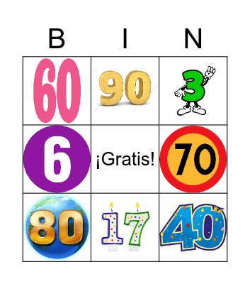 Numeros 1-100 Bingo Card