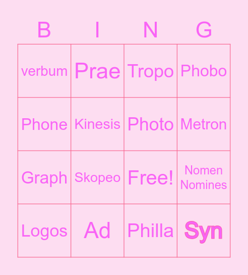 ~🌸Stems🌸~ Bingo Card