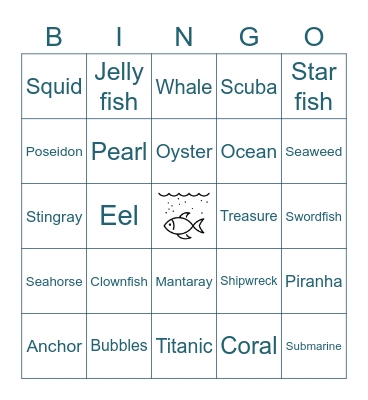 Under the sea Bingo Card