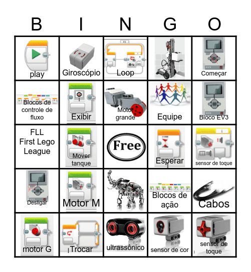 EV3 Robotics Bingo Card
