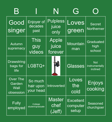 Jake Bingo Card