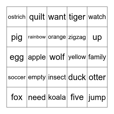 Seedbed 1 9/20 Bingo Card