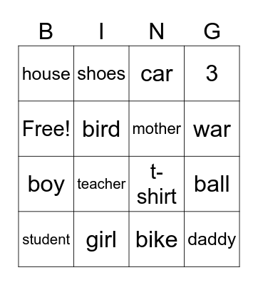 joas markna bingo Card