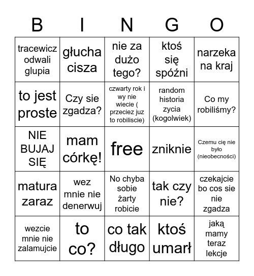 bingo chilma Bingo Card