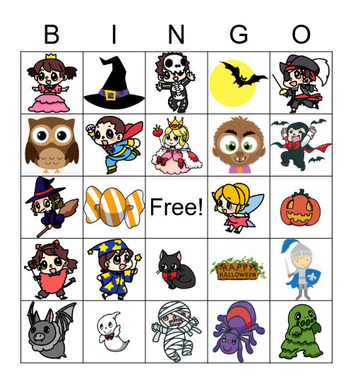 Halloween Bingo! Bingo Card