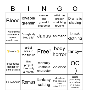 Brains bingo Card