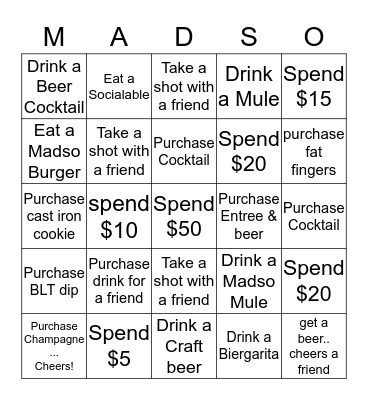 SOCIAL SUNDAYS Bingo Card