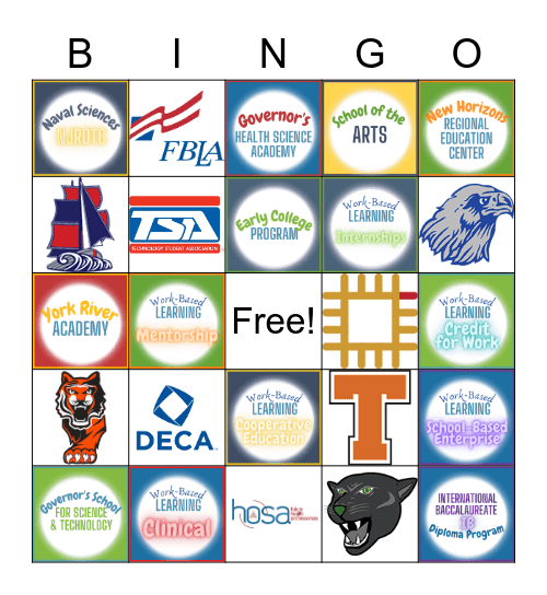 YCSD Local Options Bingo Card