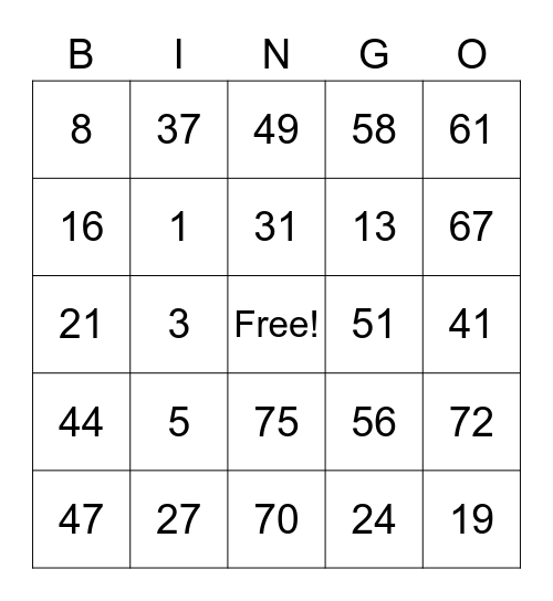 Nicholai Mauleon Bingo Card