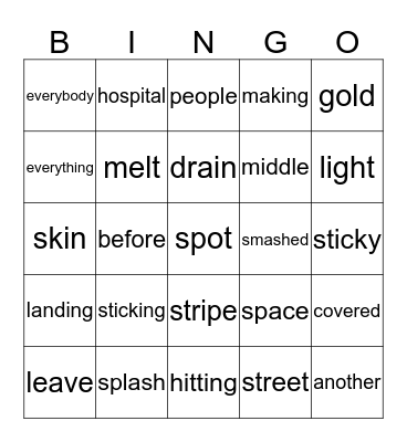 Lesson  48 Bingo Card