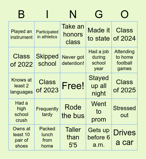 Bulldog bingo Card