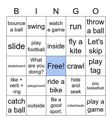 PRM 2 Unit 3 Fun in the Sun Bingo Card