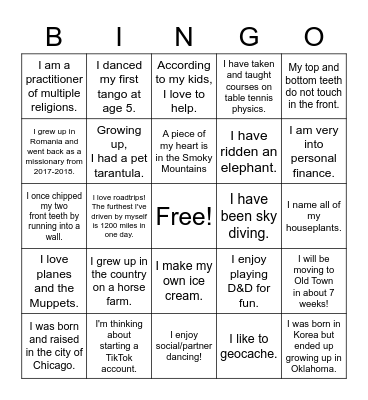 Parish Retreat 2021 Bingo Card