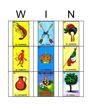 Loteria Bingo Card