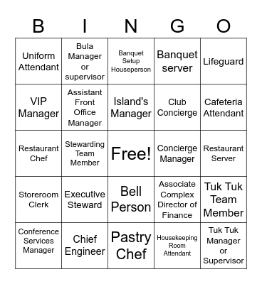 Guest Name Usage Recognition Week - 2021 Bingo Card