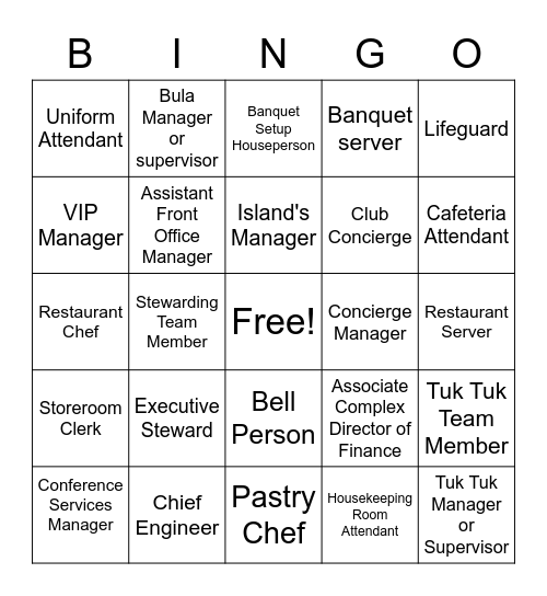 Guest Name Usage Recognition Week - 2021 Bingo Card